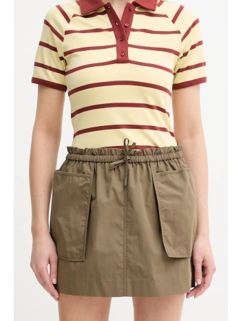 φούστα samsoe samsoe sacress χρώμα πράσινο, f25100031 66%