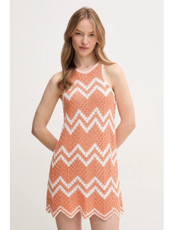 φόρεμα pepe jeans oriana dress χρώμα πορτοκαλί, pl953728