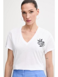 μπλουζάκι karl lagerfeld χρώμα: άσπρο, a2w17059 κύριο υλικό: 67% lyocell, 33% βαμβάκι