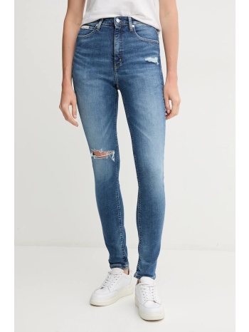 τζιν παντελόνι calvin klein jeans χρώμα μπλε, j20j225115