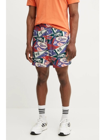 σορτς puma χρώμα μοβ, 629630 100% πολυεστέρας