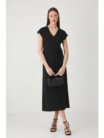φόρεμα medicine χρώμα μαύρο 70% modal, 30% πολυεστέρας
