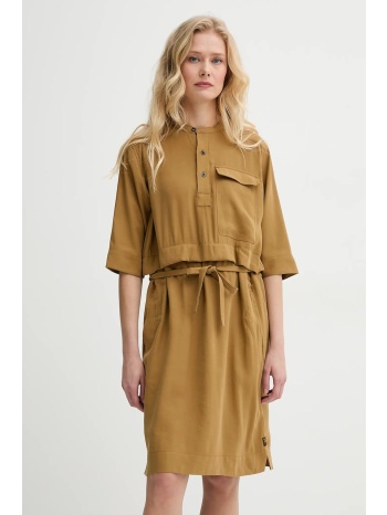 φόρεμα g-star χρώμα κίτρινο, d26023-d522 υλικό 1 100%