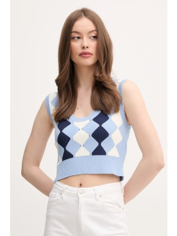 γιλέκο united colors of benetton χρώμα μπλε, 124me10di 68%