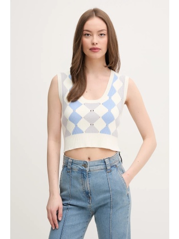 γιλέκο united colors of benetton χρώμα μπεζ, 124me10di 68%