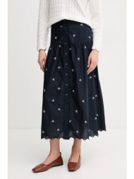 βαμβακερή φούστα pepe jeans even χρώμα: ναυτικό μπλε, pl901217 100% βαμβάκι