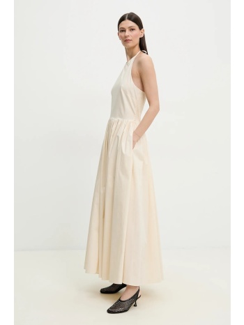 βαμβακερό φόρεμα isabelle blanche χρώμα μπεζ