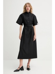 φόρεμα bally χρώμα: μαύρο, wdr02o 75% βαμβάκι, 25% πολυαμίδιο