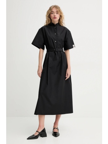 φόρεμα bally χρώμα μαύρο, wdr02o 75% βαμβάκι, 25%