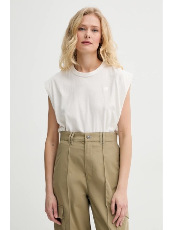 βαμβακερό τοπ g-star χρώμα μπεζ, d26147-d626 κύριο υλικό