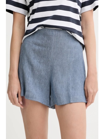 σορτς από λινό theory χρώμα μπλε, p0303201 κύριο υλικό