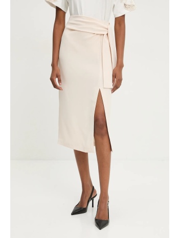 φούστα answear lab χρώμα μπεζ 95% πολυεστέρας, 5% ελαστάν