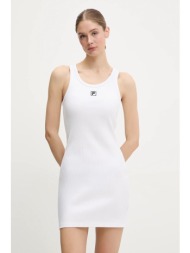 φόρεμα fila linkebeek χρώμα: άσπρο, faw1004 95% βαμβάκι, 5% ελαστάν