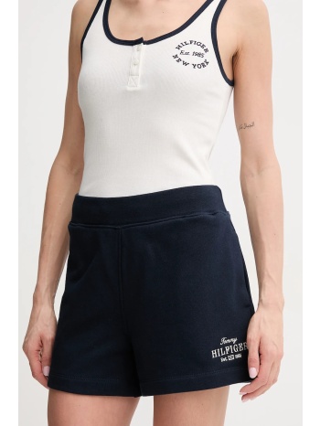 βαμβακερό σορτσάκι tommy hilfiger χρώμα ναυτικό μπλε