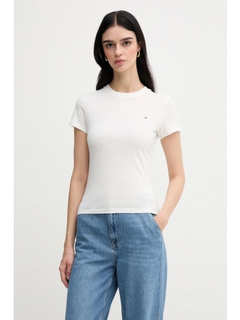 βαμβακερό μπλουζάκι tommy jeans 2-pack χρώμα μαύρο