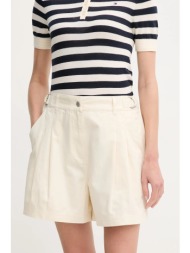 βαμβακερό σορτσάκι barbour cecile χρώμα: μπεζ, lst0019cr31 κύριο υλικό: 100% βαμβάκι