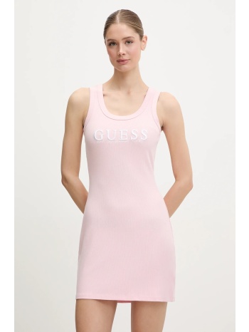 φόρεμα guess sunflower χρώμα ροζ, v5gk06 k8rt2 94%