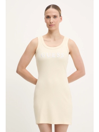 φόρεμα guess sunflower χρώμα μπεζ, v5gk06 k8rt2 94%
