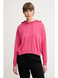 βαμβακερό πουλόβερ united colors of benetton χρώμα: ροζ, 1294d203t 100% βαμβάκι