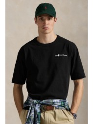 βαμβακερό μπλουζάκι polo ralph lauren tee ανδρικό, χρώμα: μαύρο, 710964714 100% βαμβάκι