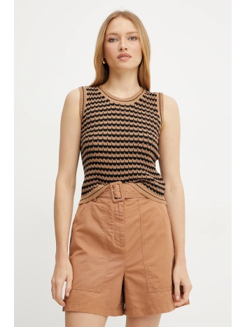 γιλέκο weekend max mara χρώμα καφέ, 2515361092600 98%