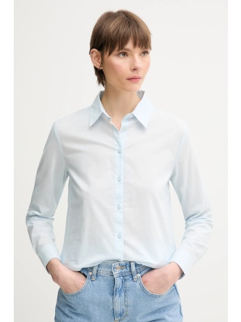 βαμβακερό πουκάμισο united colors of benetton χρώμα μπλε