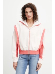 μπλούζα boss χρώμα: ροζ, με κουκούλα, 50541327 υλικό 1: 75% βαμβάκι, 18% πολυεστέρας, 7% ελαστάν
υλι