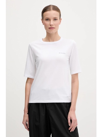 αθλητικό μπλουζάκι columbia sun trek χρώμα άσπρο, 2145251