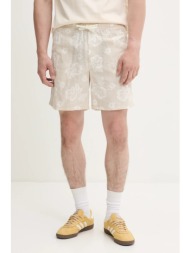 βαμβακερό σορτσάκι tommy jeans ανδρικό, χρώμα: μπεζ, dm0dm21947 100% βαμβάκι