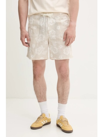 βαμβακερό σορτσάκι tommy jeans ανδρικό, χρώμα μπεζ