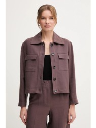 σακάκι με λινό μείγμα pedro del hierro χρώμα: καφέ, 6759177 κύριο υλικό: 45% βαμβάκι, 38% λινό, 17% 