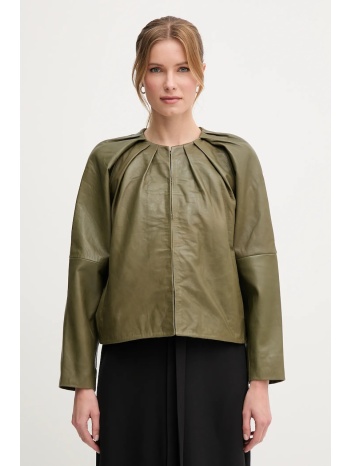 δερμάτινo jacket pedro del hierro χρώμα πράσινο, 5499141