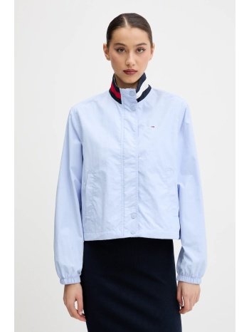 μπουφάν tommy jeans χρώμα μπλε, dw0dw20439 κύριο υλικό