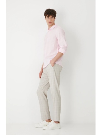 πουκάμισο από λινό medicine ανδρικά, χρώμα ροζ 100% λινό