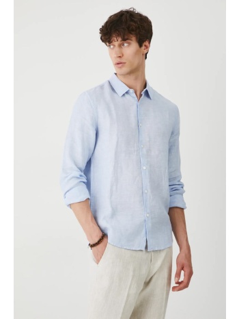 πουκάμισο από λινό medicine ανδρικά, χρώμα μπλε 100% λινό