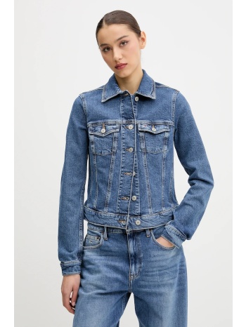 τζιν μπουφάν tommy jeans χρώμα μπλε, dw0dw20120 99%