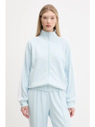 μπλούζα guess jeans χρώμα: μπλε, w5gq38 kb212 κύριο υλικό: 94% πολυεστέρας, 6% ελαστάν