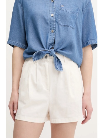 σορτς tommy jeans χρώμα μπεζ, dw0dw21643 96% βαμβάκι, 4%