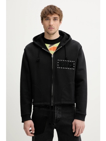 βαμβακερή μπλούζα bluemarble χρώμα μαύρο, με κουκούλα