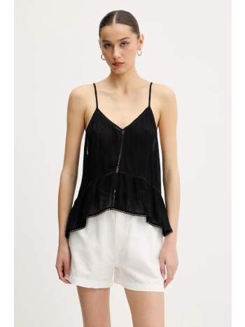 top superdry χρώμα μαύρο, w6011647a-02a κύριο υλικό 64%