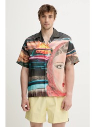 πουκάμισο sunnei χρώμα: πορτοκαλί, rtwxshr038 100% βισκόζη