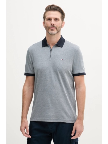 πόλο tommy hilfiger χρώμα γκρι, mw0mw38492 50% βαμβάκι