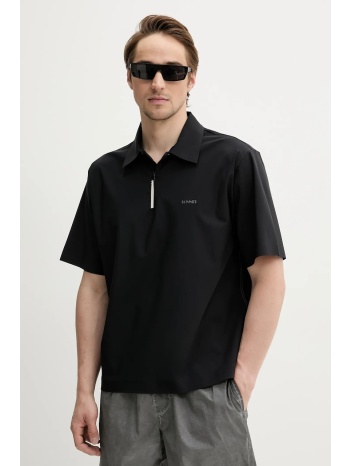 πόλο sunnei χρώμα μαύρο, rtwxtop007 60% πολυαμίδιο, 40%