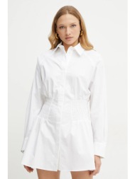 φόρεμα ivy oak maryna χρώμα: άσπρο, io117658 97% οργανικό βαμβάκι, 3% ελαστάν