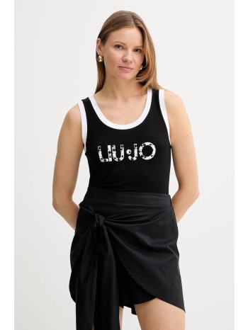 top liu jo χρώμα μαύρο, va5138.js360 95% βισκόζη, 5%