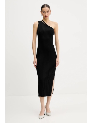 φόρεμα hugo χρώμα μαύρο, 50538218 68% βισκόζη, 32%