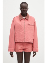 βαμβακερό μπουφάν ambush cropped canvas work jacket χρώμα: πορτοκαλί, 12115367 κύριο υλικό: 100% βαμ