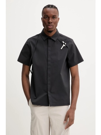 πουκάμισο heliot emil χρώμα μαύρο, ss25_m_05_042_blk01_co