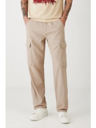 λινό παντελόνι medicine ανδρικά, χρώμα: μπεζ πρόσθετη επένδυση: 100% βαμβάκι
κύριο υλικό: 70% λινό, 
