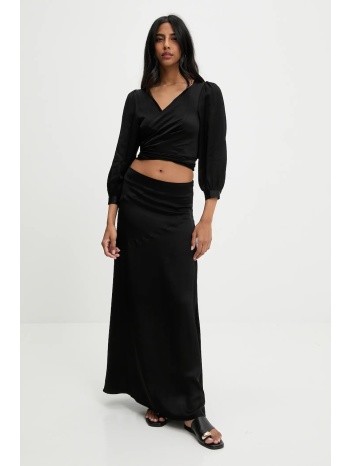 μπλούζα και φούστα answear lab χρώμα μαύρο 100% βισκόζη